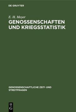 portada Genossenschaften und Kriegsstatistik (en Alemán)
