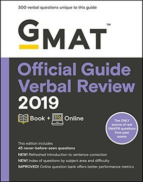 portada GMAT Official Guide Verbal Review 2019: Book + Online (Gmat Official Guides) (en Inglés)