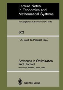 portada advances in optimization and control: proceedings of the conference optimization days 86 held at montreal, canada, april 30 may 2, 1986 (en Inglés)