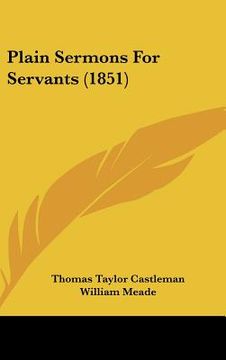portada plain sermons for servants (1851) (en Inglés)