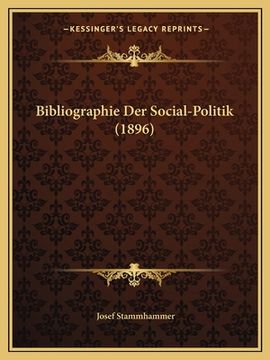 portada Bibliographie Der Social-Politik (1896) (in German)