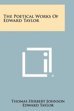 portada the poetical works of edward taylor (en Inglés)