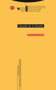 portada Filosofía de la Filosofía: Vol. 31 (Enciclopedia Iberoamericana de Filosofía) (in Spanish)