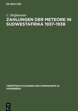 portada Zahlungen der Meteore in Sudwestafrika 1937¿ 1938 (in German)