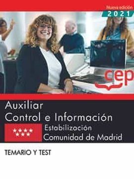 portada Auxiliar Control e Informacion. Estabilizacion. Comunidad de Madrid. Temario y t (in Spanish)