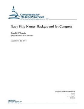 portada Navy Ship Names: Background for Congress