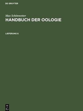 portada Max Schönwetter: Handbuch der Oologie. Lieferung 6 (en Alemán)