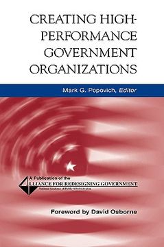 portada creating high-performance government organizations (en Inglés)
