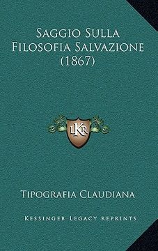 portada saggio sulla filosofia salvazione (1867) (en Inglés)