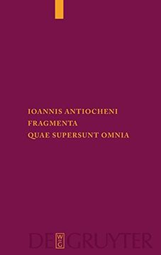 portada Ioannis Antiocheni Fragmenta Quae Supersunt (in Griego)