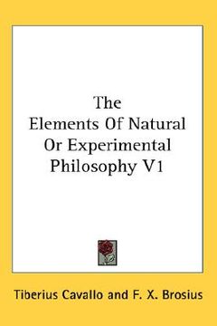 portada the elements of natural or experimental philosophy v1 (en Inglés)