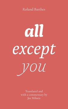 portada all except you (in English)