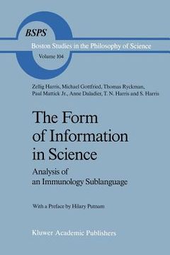 portada The Form of Information in Science: Analysis of an Immunology Sublanguage (in English)