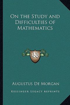 portada on the study and difficulties of mathematics (en Inglés)