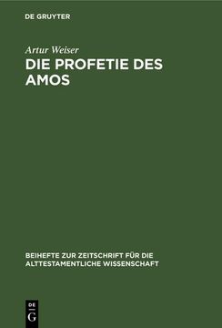 portada Die Profetie des Amos (en Alemán)