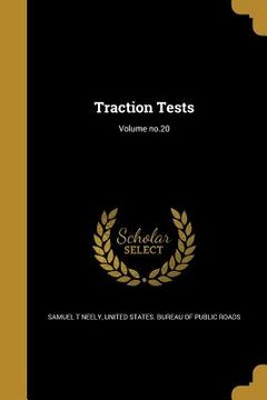 portada Traction Tests; Volume no.20 (en Inglés)