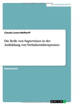 portada Die Rolle von Supervision in der Ausbildung von Verhaltenstherapeuten (German Edition)