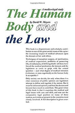 portada The Human Body and the Law: A Medico-Legal Study (in English)