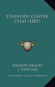 portada l'individu contre l'etat (1885) (in English)