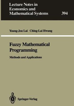 portada fuzzy mathematical programming: methods and applications (en Inglés)
