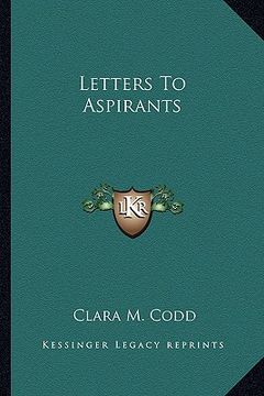 portada letters to aspirants (en Inglés)