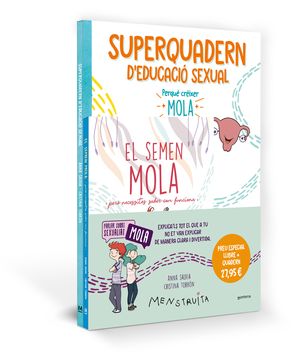 portada Pack Apren amb Menstruita (el Semen Mola + Superquadern d Educaci o Sexual) (in Catalá)