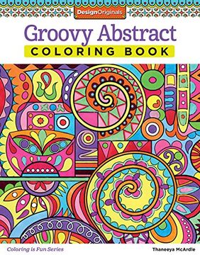 portada Groovy Abstract Coloring Book (Design Originals) (Coloring is Fun) 