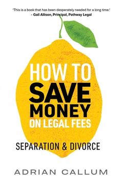 portada How to Save Money on Legal Fees: Separation and Divorce (in English)