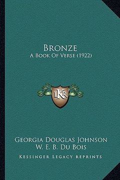 portada bronze: a book of verse (1922) (en Inglés)