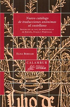 portada Nuevo catalogo de traducciones anonimas al castellano