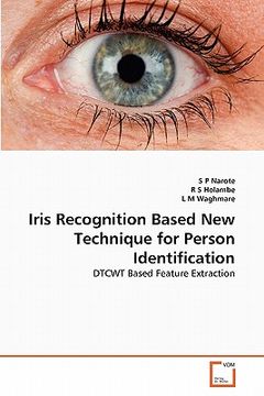 portada iris recognition based new technique for person identification (en Inglés)
