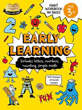 portada Help With Homework: 3+ Early Learning: Includes Letters, Numbers, Counting, Simple Math, and 10 Pages of Reward Stickers 