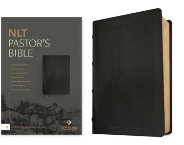 portada NLT Pastor's Bible, Filament Enabled (Genuine Leather, Black, Red Letter) (en Inglés)