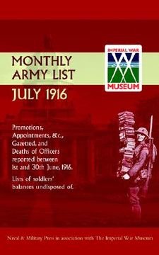 portada Supplement to the Monthly Army List July 1916 (en Inglés)