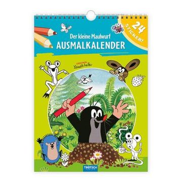 portada Trötsch Ausmalkalender Immerwährend der Kleine Maulwurf: Jahresunabhängiger Immerwährender Wandkalender (en Alemán)