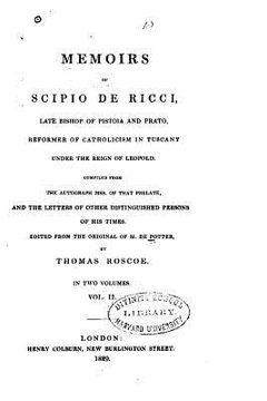 portada Memoirs of Scipio de Ricci, Late Bishop of Pistoia and Prato, Reformer of Catholicism in Tuscany - Vol. II (en Inglés)