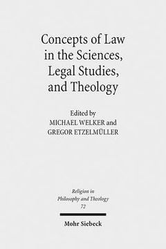 portada Concepts of Law in the Sciences, Legal Studies, and Theology (en Inglés)