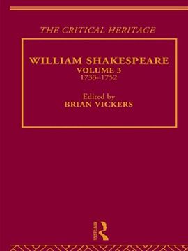 portada William Shakespeare: The Critical Heritage Volume 3 1733-1752 (The Collected Critical Heritage: William Shakespeare) (in English)