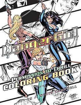 portada Danger Girl: Permission to Thrill Coloring Book (en Inglés)