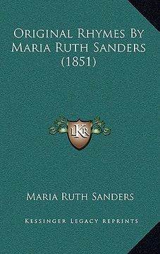 portada original rhymes by maria ruth sanders (1851) (en Inglés)