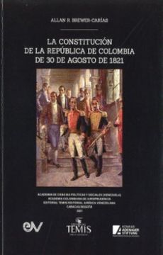 portada La Constitución de la República de Colombia de 30 de Agosto de 1821