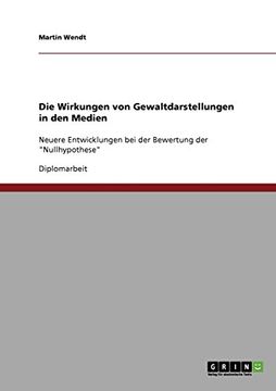 portada Die Wirkungen von Gewaltdarstellungen in den Medien (German Edition)
