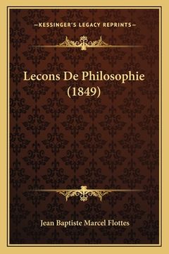 portada Lecons De Philosophie (1849) (in French)