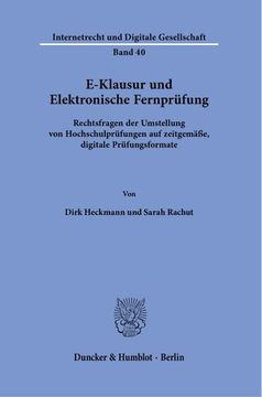 portada E-Klausur und Elektronische Fernprüfung. (in German)