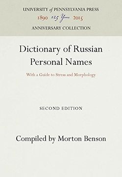 portada Dict Russ Names CB (University of Pennsylvania Studies in East European Language)