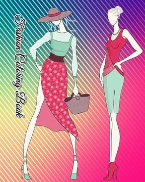 portada Fashion Coloring Book: An Adult Coloring Book with Fun, Easy and Relaxing Coloring Pages (Coloring Books for Fashion Lovers) (in English)