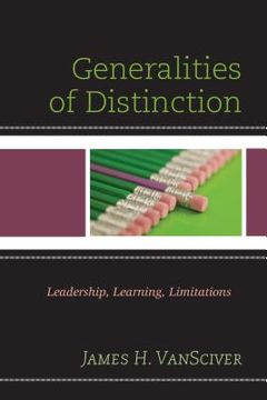 portada Generalities of Distinction: Leadership, Learning, Limitations (in English)