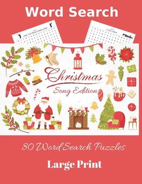 portada Word Search: Christmas Song Edition 80 Word Search Puzzles Large Print (in English)