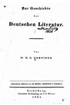 portada Zur geschichte der deutschen literatur (in German)