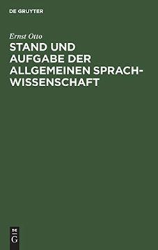 portada Stand und Aufgabe der Allgemeinen Sprachwissenschaft (en Alemán)